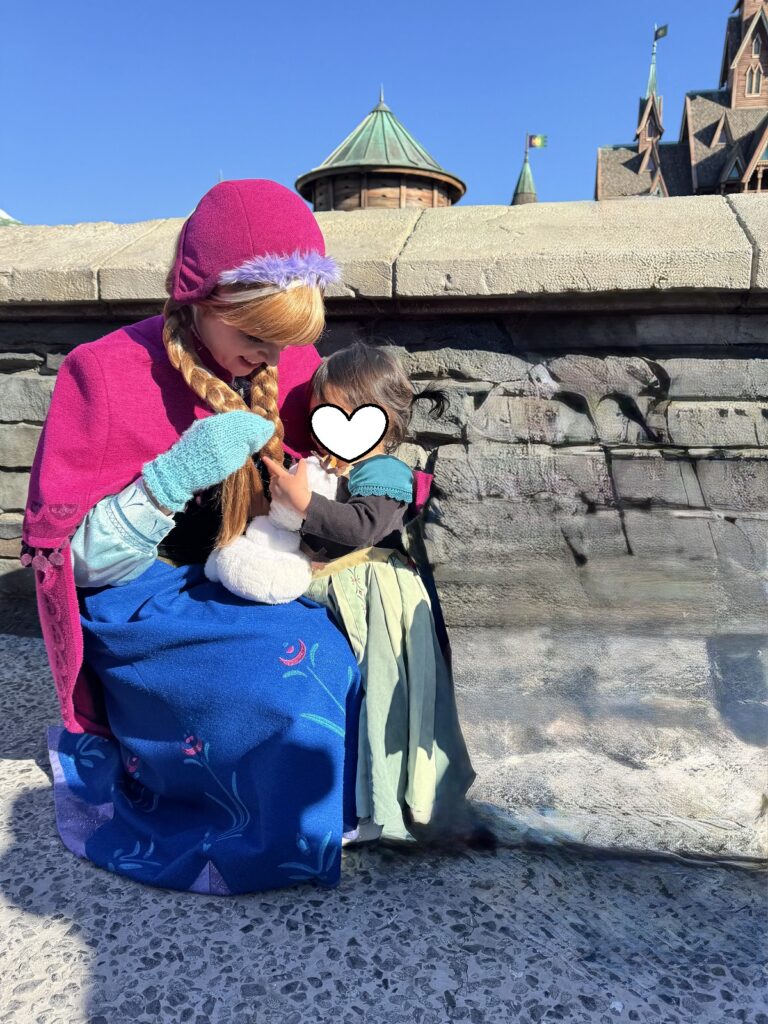 アレンデールでのアナとのグリーティング