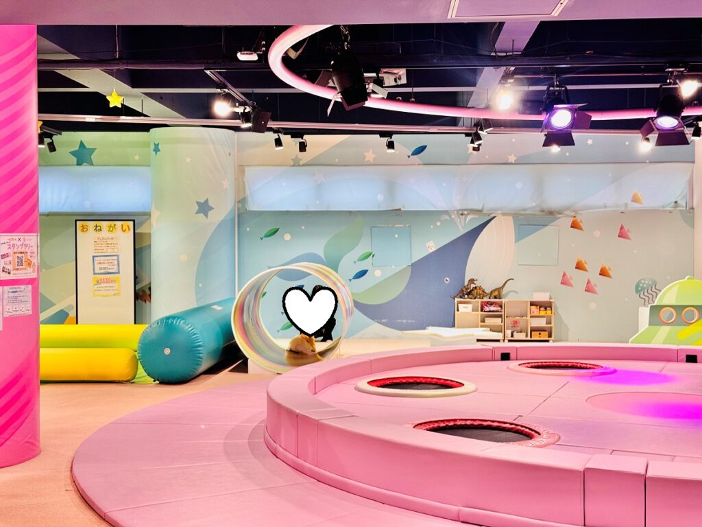 大型遊具のトランポリンの写真